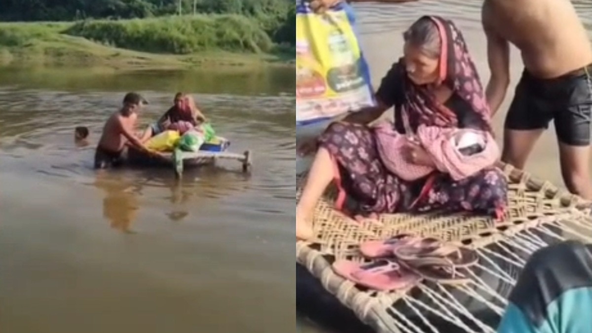 गांव तक नहीं पहुंची एंबुलेंस.(Photo: Screengrab)