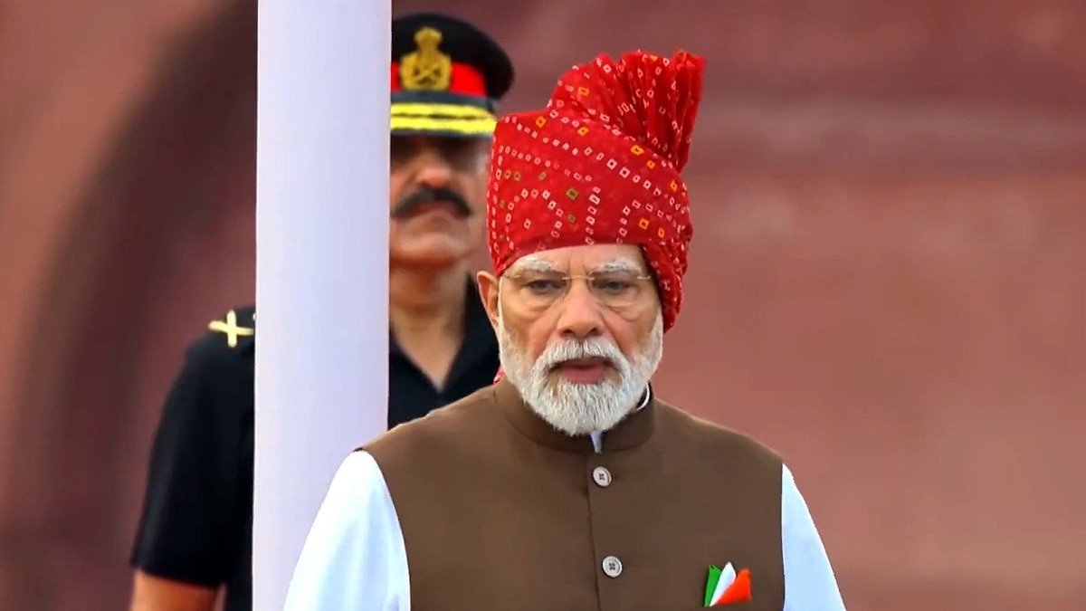 लाल किले से देश को संबोधन करते प्रधानमंत्री नरेंद्र मोदी. (Photo:X/@narendramodi)