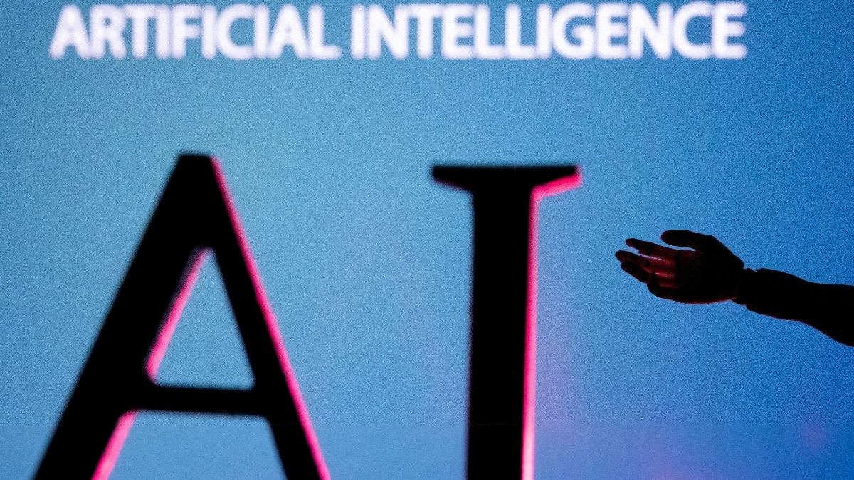 Illustration of Artificial Intelligence (AI) and robotics technology.