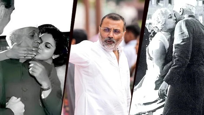 जवाहरलाल नेहरू की पुरानी तस्वीरें शेयर कर विवादों में घिरे बीजेपी सांसद निशिकांत दुबे.  (Photo: X/@nishikant_dubey and PTI)