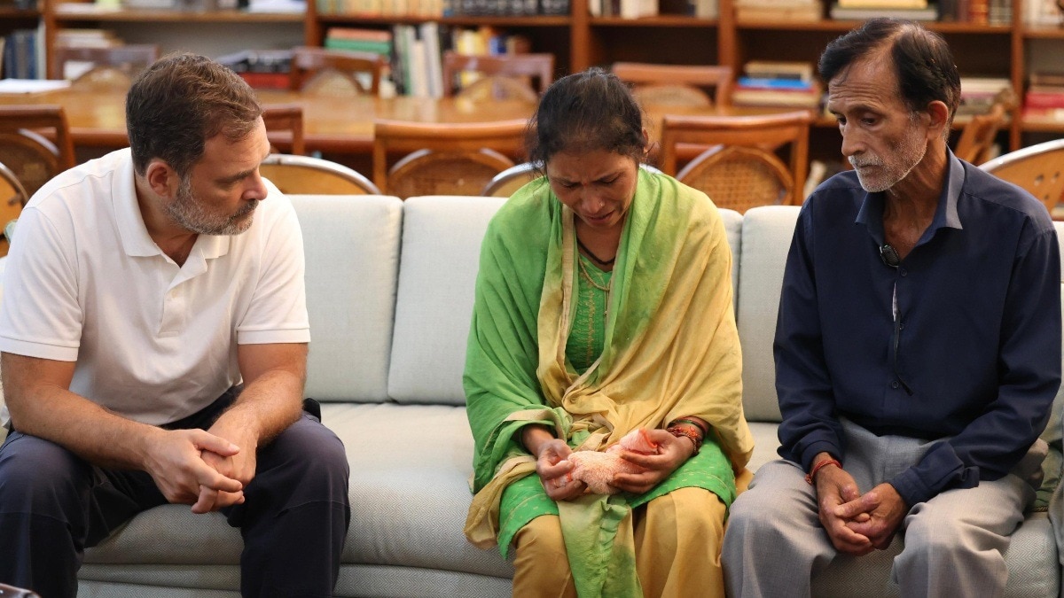 अंकिता भंडारी के परिजनों से मुलाकात के बाद राहुल गांधी ने उठाया सवाल.(Photo:ITG)