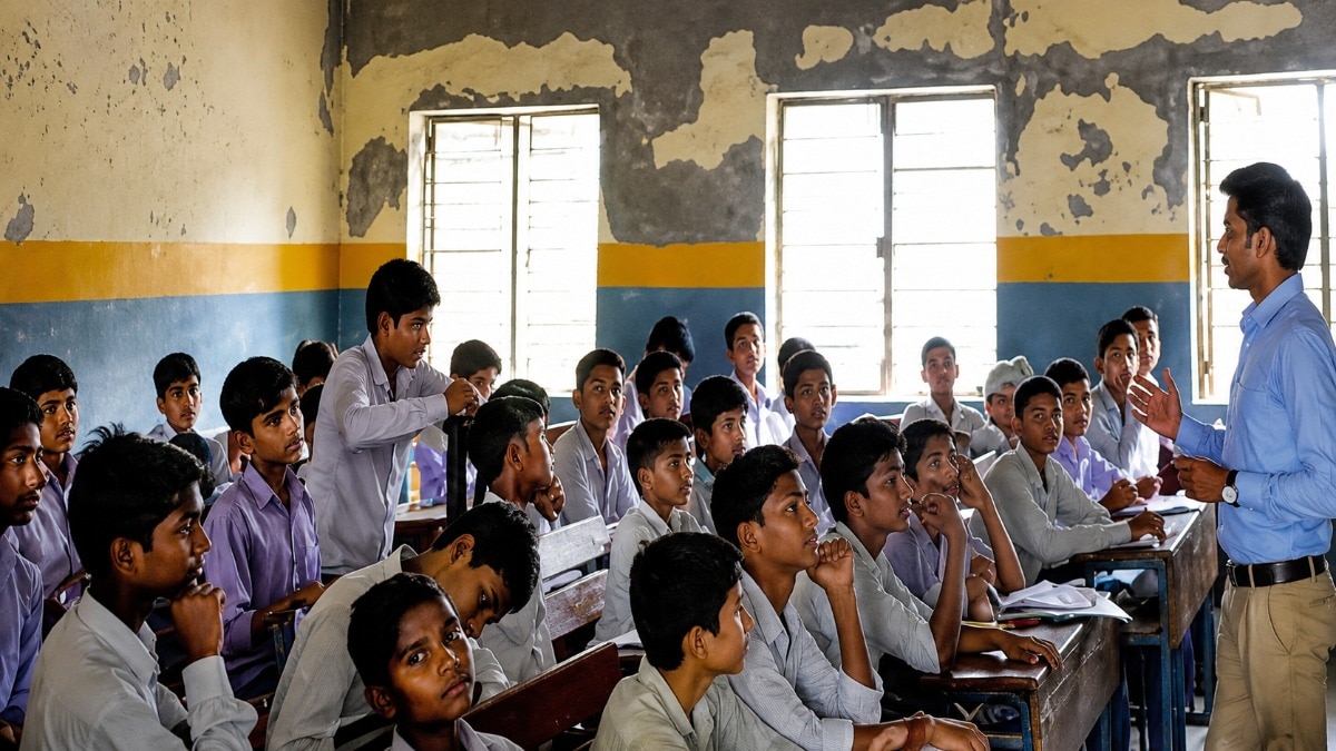 राजस्थान के स्कूलों के कई वीडियो वायरल हुए थे. (Photo- ITG)