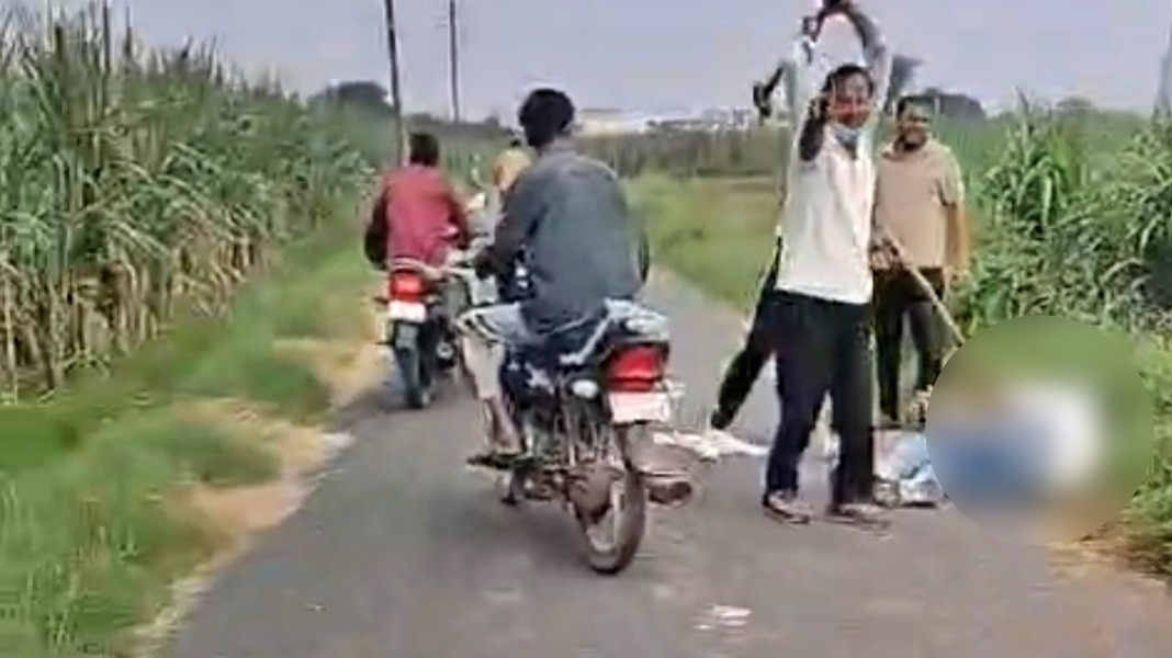  हापुड़ में युवक की बेरहमी से हत्या (Photo- Screengrab) 