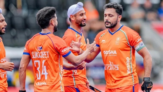 भारत-पाकिस्तान के बीच कांटे की टक्कर. (PHOTO: Hockey India )