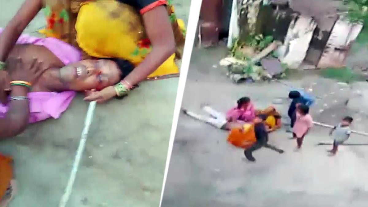 लाठी-डंडों की लड़ाई में युवक के कान में घुसा लोहे का सरिया. (Photo: Screengrab) 