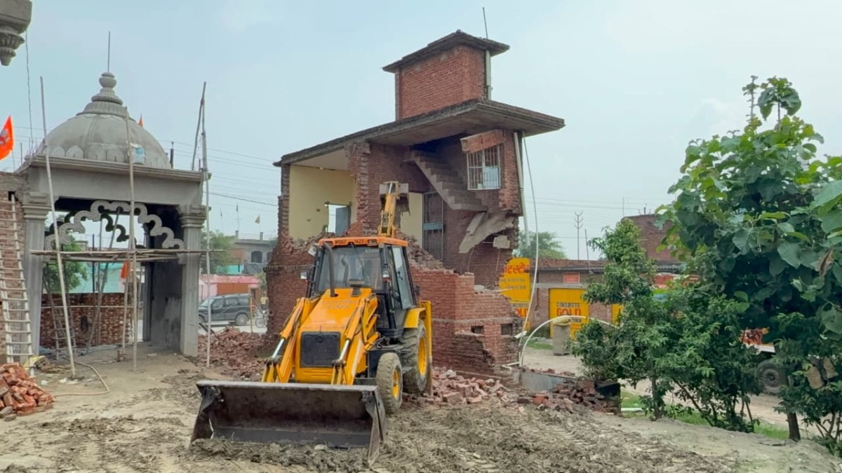 Bulldozer action in Sambhal once again. (Photo: ITG)