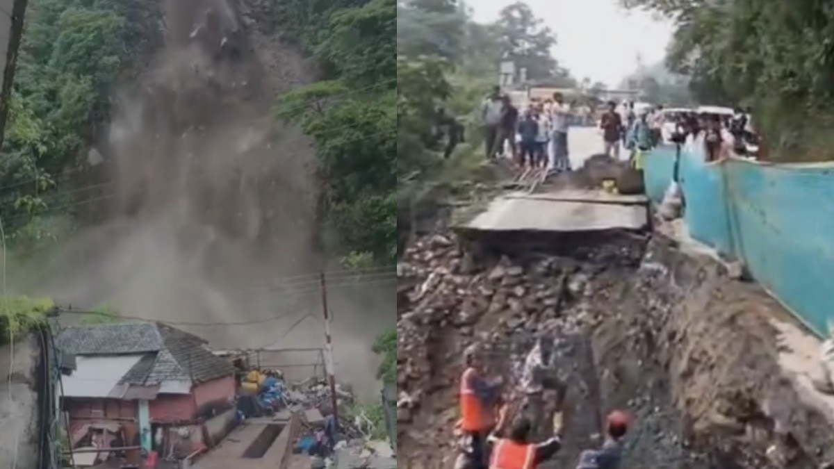 HP/Mandi: Massive Landslide Hits Naganala, mussoorie-dehradun road blocked