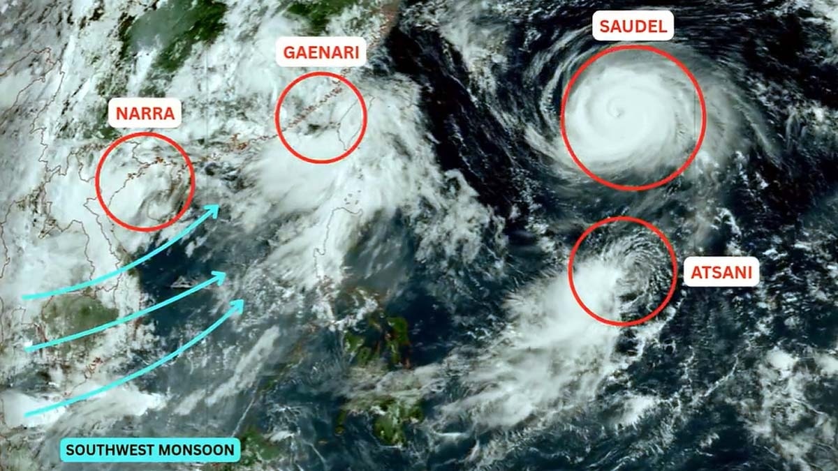 western pacific four tropical cyclone