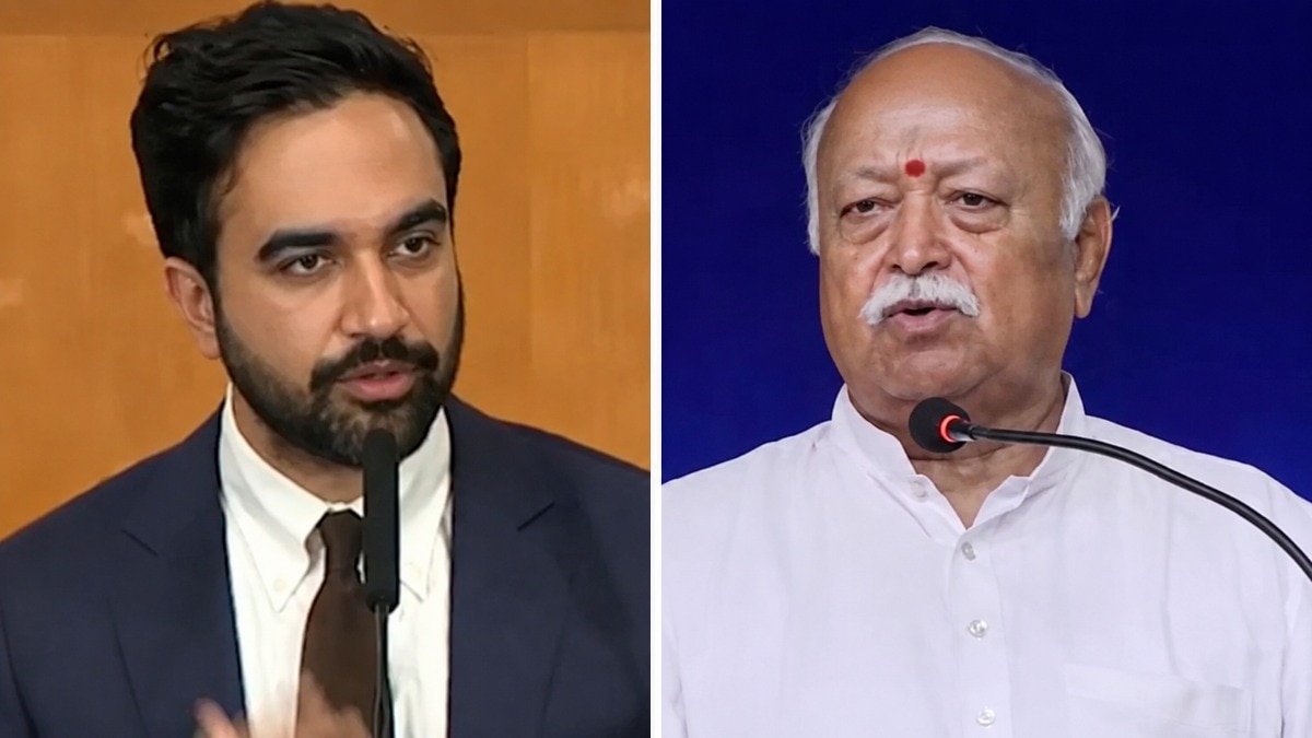 जोहरान ममदानी ने संघ प्रमुख मोहन भागवत के न्यूयॉर्क कार्यक्रम का विरोध किया (Photo-ITG)