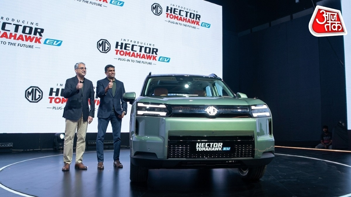 MG Hector Tomahawk EV में 517KM की रेंज मिलती है. (Photo: ITG)