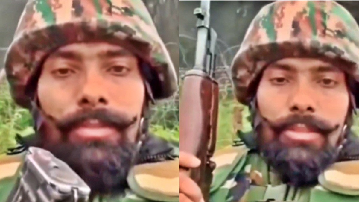 Army soldier made a video viral amidst a land dispute (Photo: Screengrab)