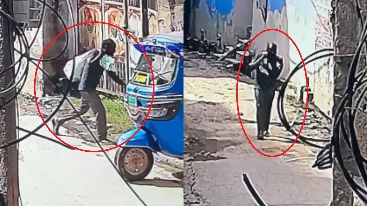 पुलिस आरोपी से पूछताछ कर रही है.(Photo: Screengrab)