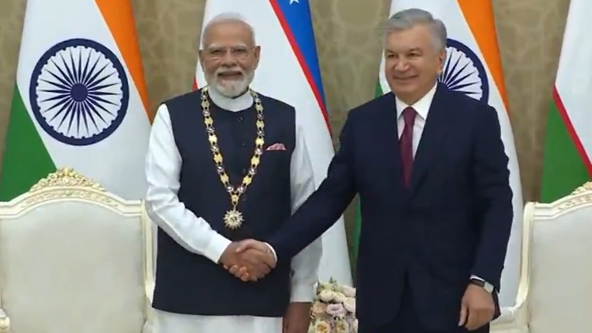 PM Modi, President Shavkat Mirziyoyev  (Photo: X/ANI Screengrab)