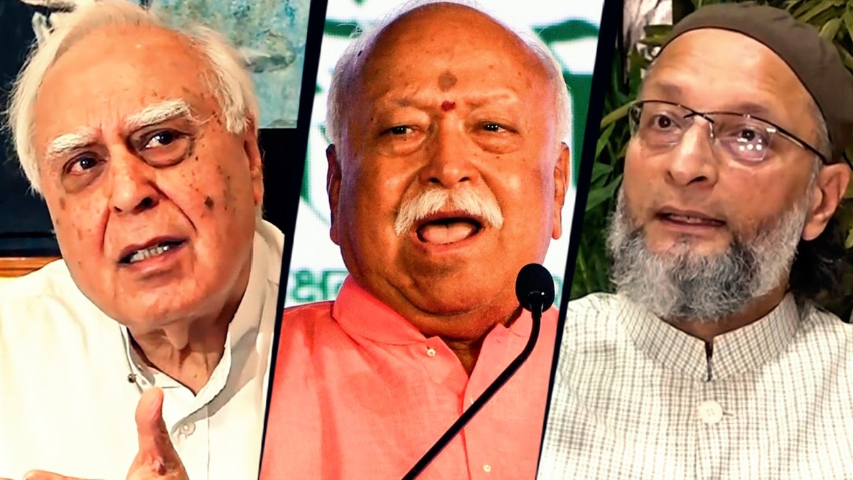 RSS चीफ मोहन भागवत के बयान पर ओवैसी और कपिल सिब्बल ने हमला बोला है