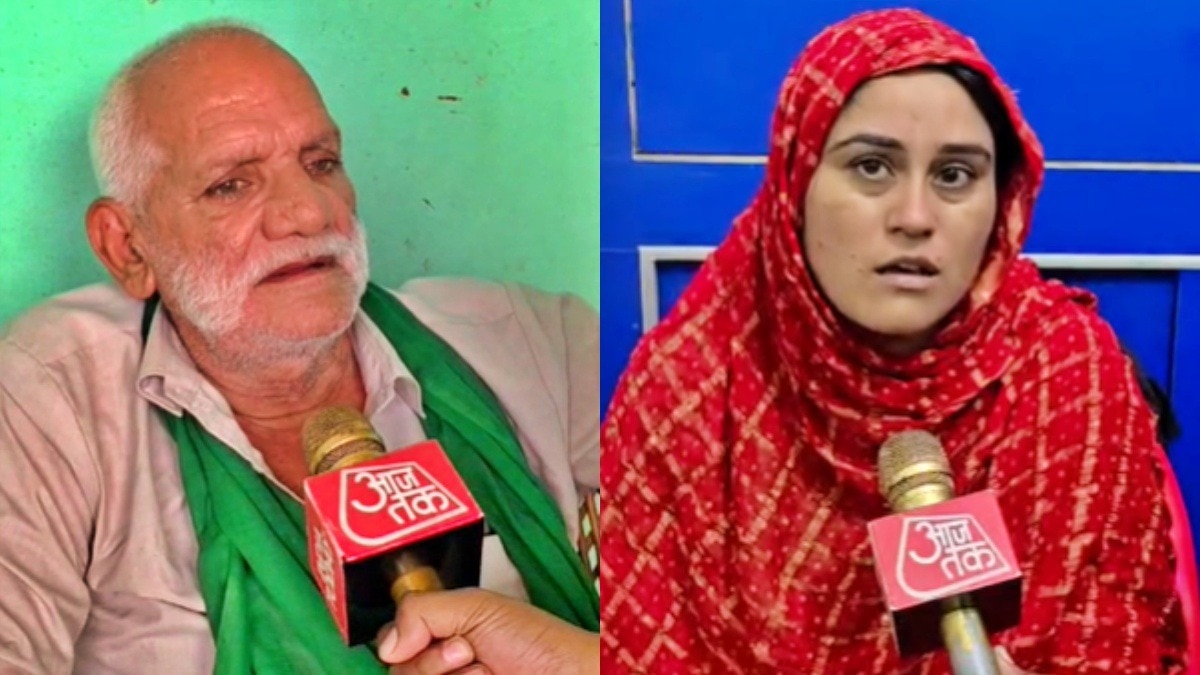 अंकित बालियान की पत्नी और पिता ने सपा नेताओं को दी नसीहत  (Photo: Screengrab)