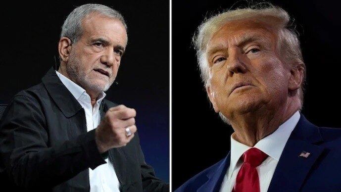 ranian President Masoud Pezeshkian and US President Donald Trump