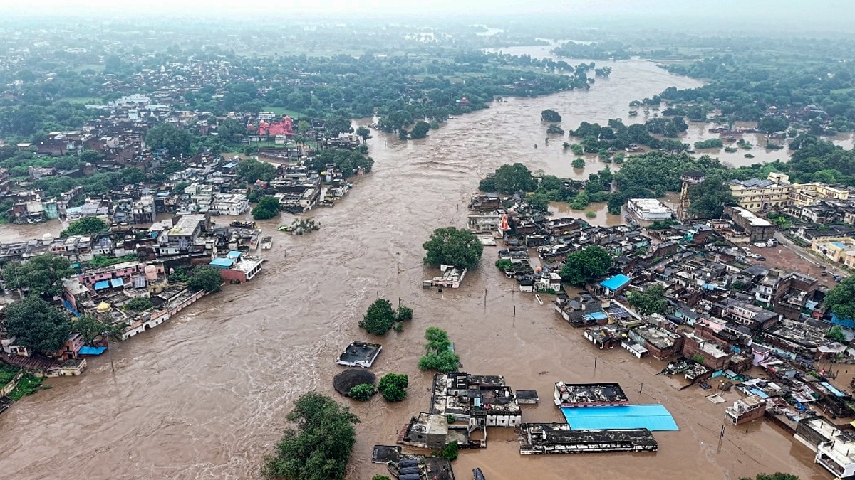 चित्रकूट से एमपी के सतना तक मंदाकिनी नदी अपने रौद्र रूप में बह रही है