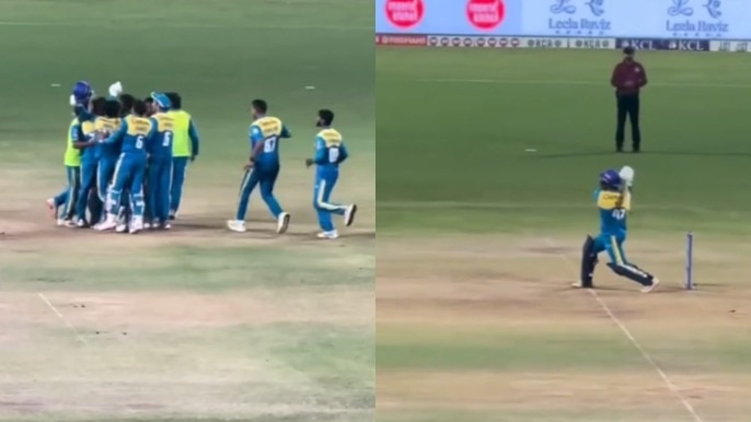 केरल क्रिकेट लीग में हुआ कमाल. (PHOTO: Screengrab)