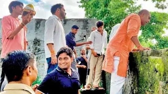 कॉलेज का निरीक्षण करने पहुंचे थे मंत्री सुरेंद्र दिलेर (Photo- ITG)