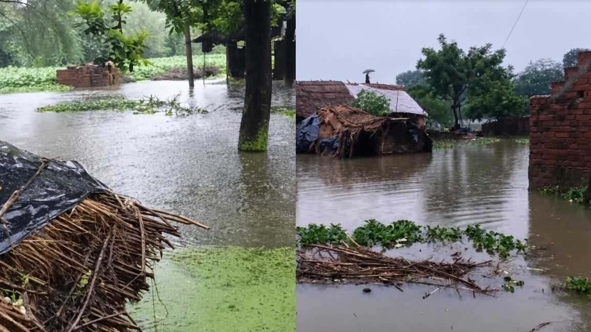 फतेहपुर के कई इलाकों में जलभराव से स्थानीय लोगों को दिक्कतों का सामान करना पड़ रहा है. (Photo-ITG)  