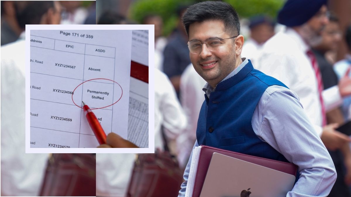राघव चड्ढा के नाम का नाम एसआईआर के बाद आई ड्राफ्ट वोटर लिस्ट में नहीं है. (Photo: PTI)