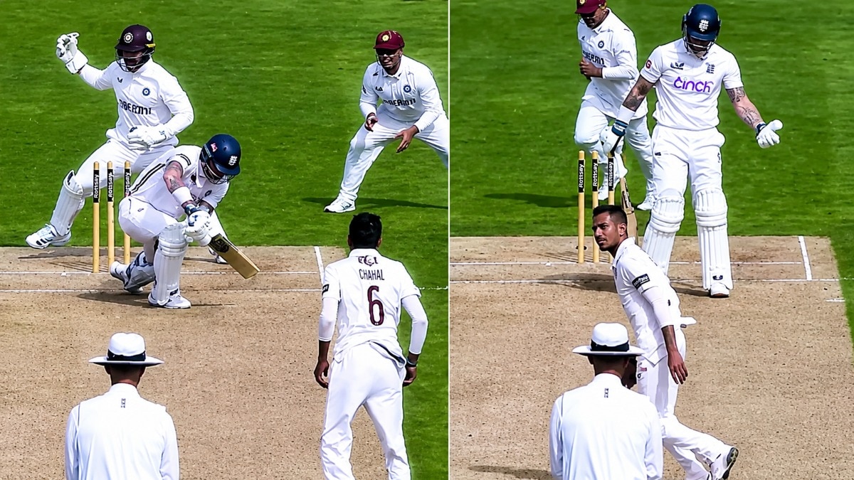 चहल का करिश्मा, स्टोक्स की उड़ी गिल्लियां. (Photo: Screengrab/@CountyChamp) 