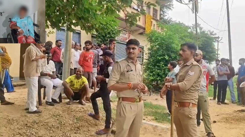 वारदात के बाद जांच-पड़ताल में जुटी टूंडला पुलिस (Photo- ITG)