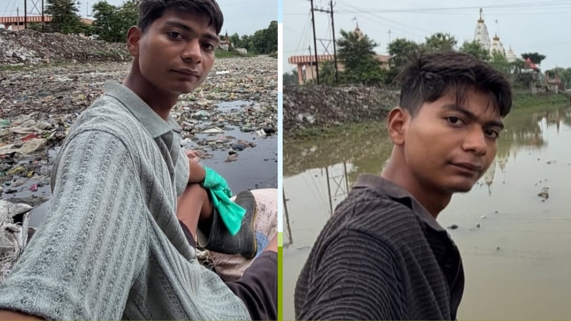 ब्यावरा की अजनार नदी की सफाई के बाद सुरेन्द्र ने सोशल मीडिया पर यह तस्वीर पोस्ट की (Photo-Instagram)