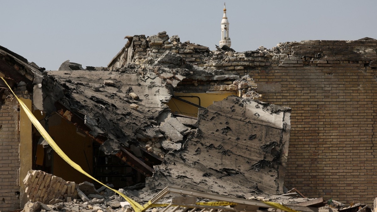 Debris scattered across site after airstrike in Kuhestak.