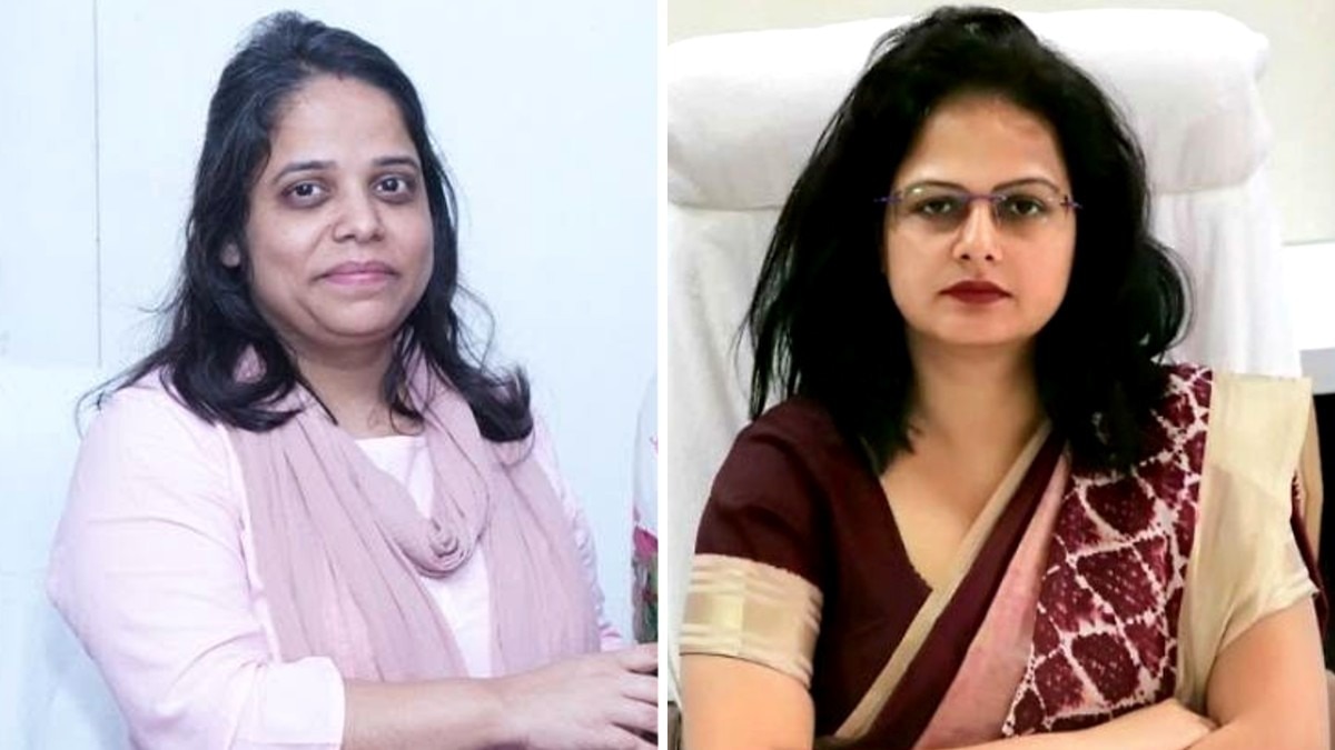 बाएं से IAS नेहा मारव्या और निधि निवेदिता.(Photo:ITG)