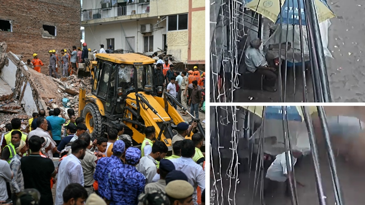 सत्य निकेतन इमारत हादसे का सीसीटीवी वीडियो. (Photo- PTI)