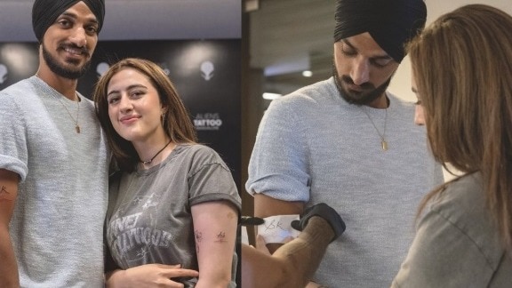 अर्शदीप सिंह ने अपने हांथ पर बनवाया टैटू (Photo: AliensTattooIndia/Instagram)
