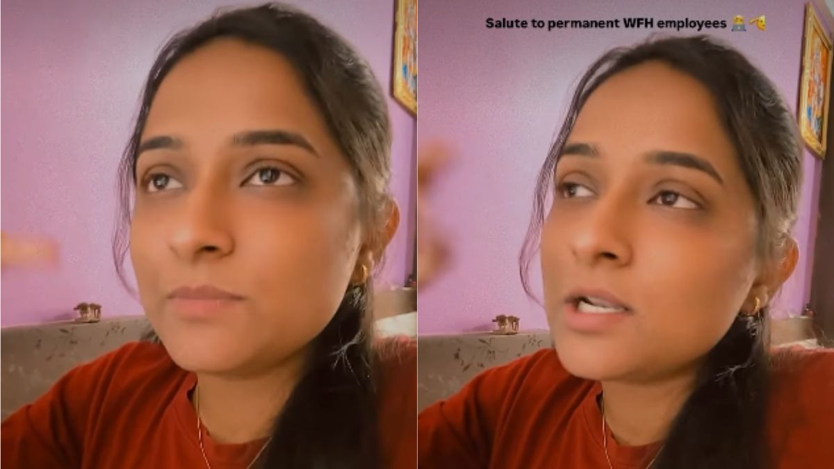 दो हफ्तों के WFH ने परेशान हुई महिला. 