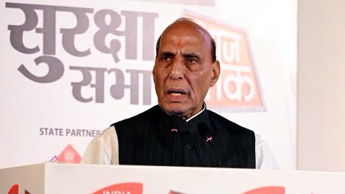 आजतक सुरक्षा सभा में रक्षा मंत्री राजनाथ सिंह ने बताया कि भारत को अब हर मंच पर जगह मिलती है. (Photo: ITG)
