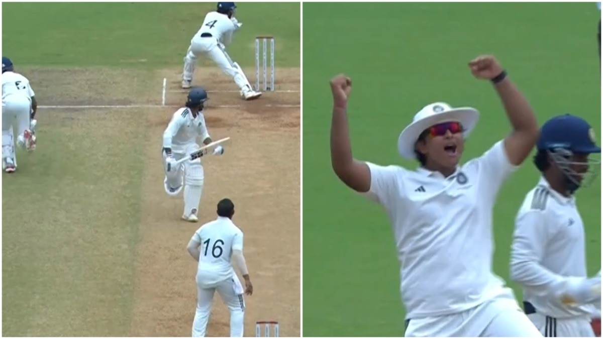रन आअट सेलिब्रेट करते हुए वैभव का वीडियो हुआ वायरल (Photo:Screengrab/X/BCCI Domestic)