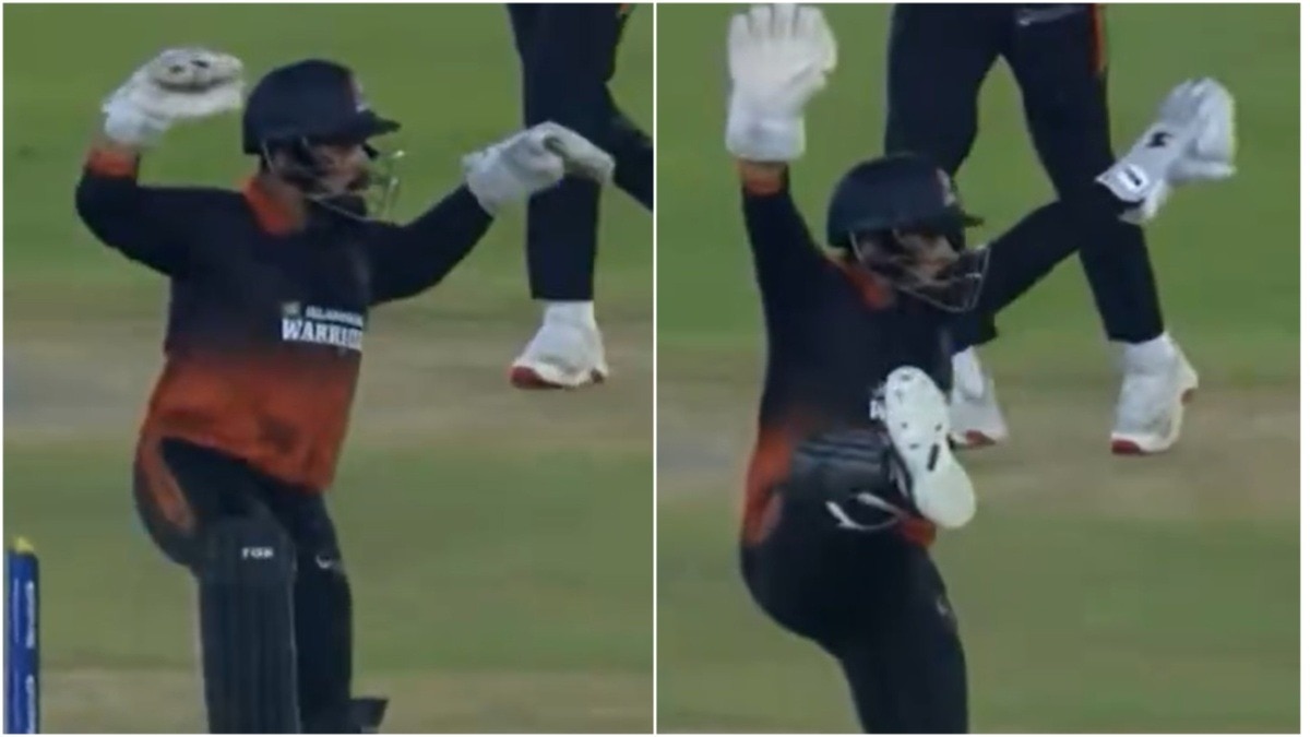 प्रभसिमरन सिंह ने जीत के बाद खुशी में मैदान पर किया भांगड़ा (Photo:Screengrab/Instagram/sherepunjabt20)