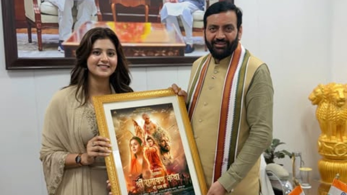 Anjali Arora met haryana cm nayab singh