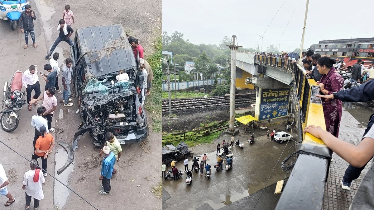 इंदौर ब्रिज हादसे के बाद मौके पर मची अफरा-तफरी.(Photo:ITG)