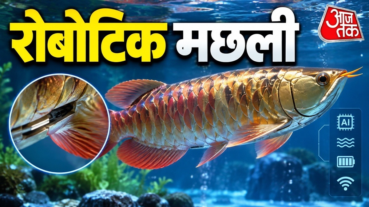 रोबोटिक फिस के अंदर बैटरी को लगाया है. (Photo: AI Generated)