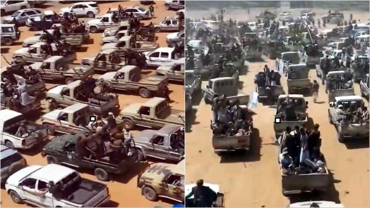 armed Toyota convoys