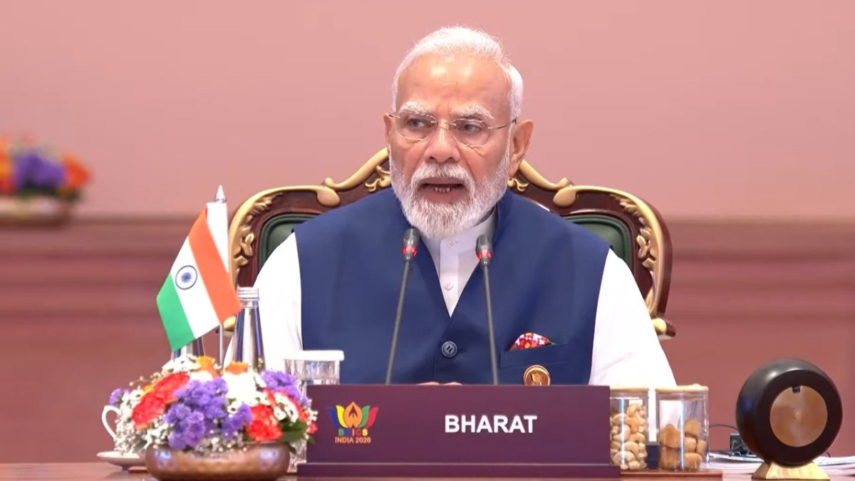 PM मोदी ने BRICS समिट के दूसरे दिन लीडर्स को संबोधित किया. (Photo- PM Modi/YT)