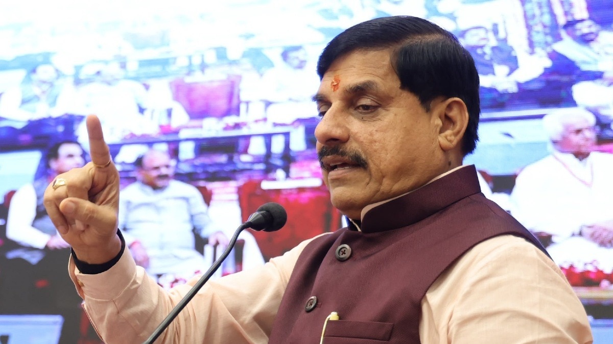 CM मोहन यादव ने गांधी परिवार को दिया दिल्ली से चुनाव लड़ने का चैलेंज.(Photo:ITG)