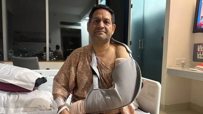 जानलेवा हमले में घायल कारिगल युद्ध के हिरो अमित. (Photo: ITG)