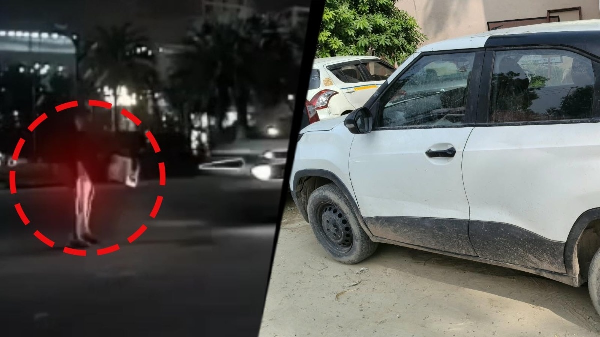 Hit-and-Run Caught on Camera, Car Rams Into Pedestrian at Ek Murti Chowk