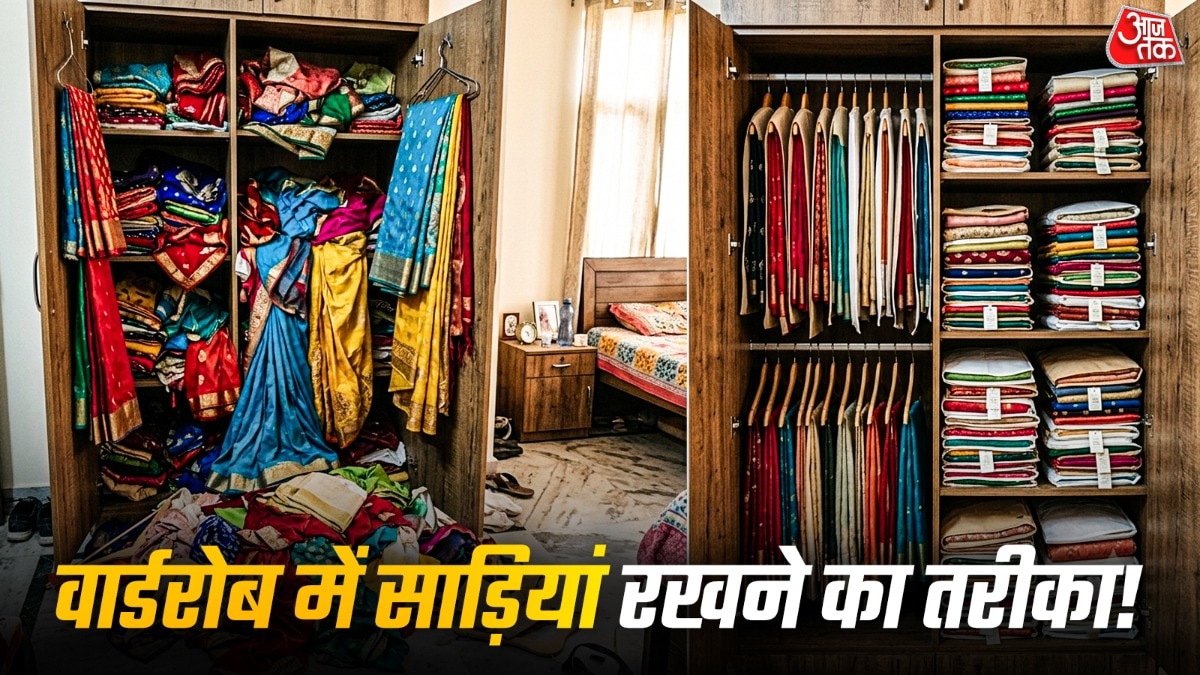 हैवी साड़ियों को अलग स्टोर करना चाहिए. (PHOTO:AI)