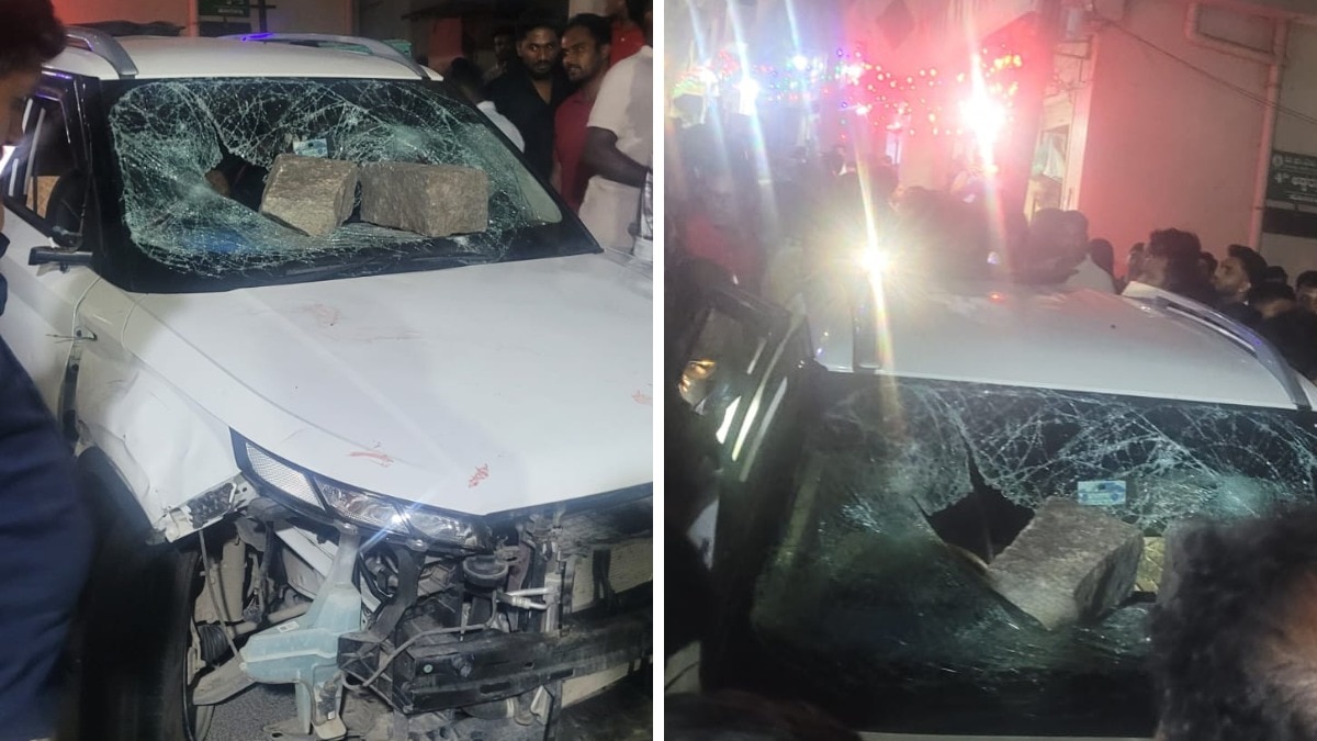 बेंगलुरु के विजयनगर होसहल्ली में कई गाड़ियों की टक्कर (Photo: ITG)