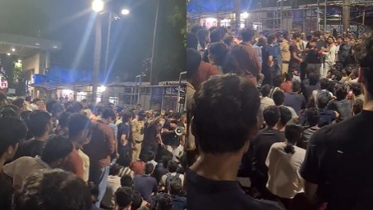 IIT बॉम्बे में प्रदर्शन.(Photo: Screengrab)