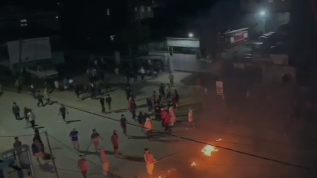 Kangpokpi Protesters block NH-2