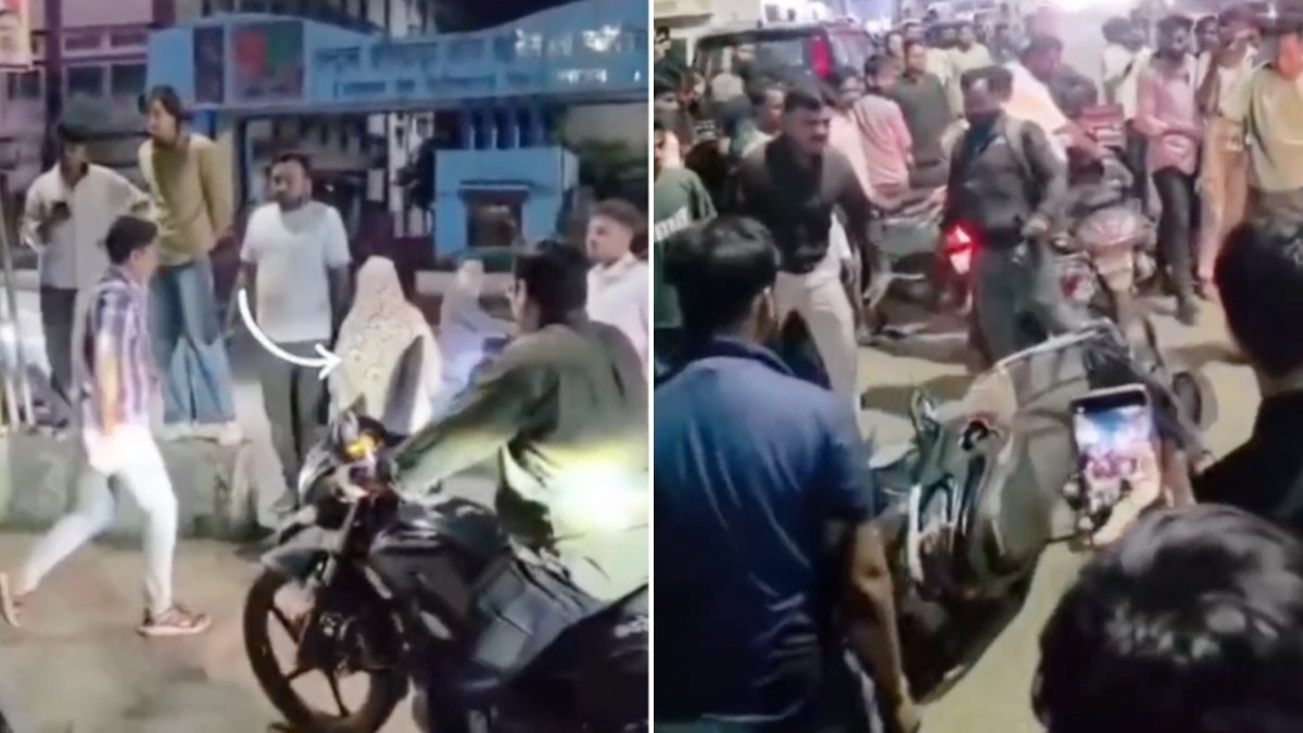 भोपाल के अशोका गार्डन में सड़क पर हंगामा.(Photo:Screengrab)