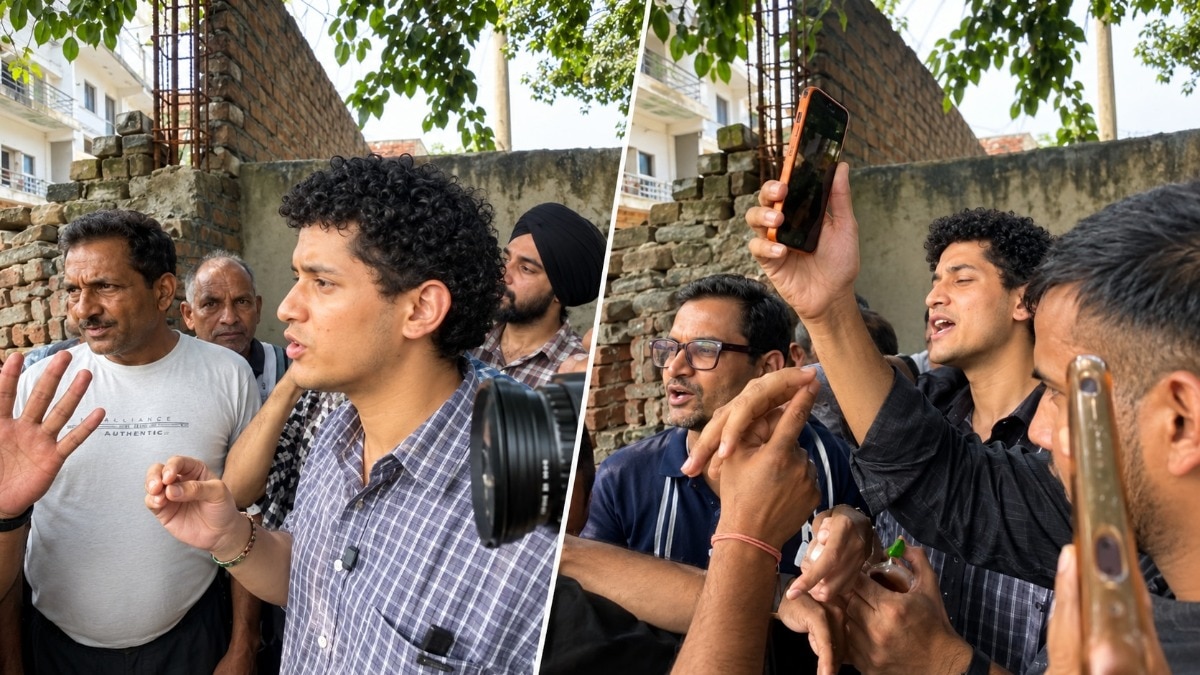 Cockroach Janta Party's co-convenor Saurav Das was confronted by a mob of locals in Greater Noida, Uttar Pradesh. (Image: X/@SauravDassss)